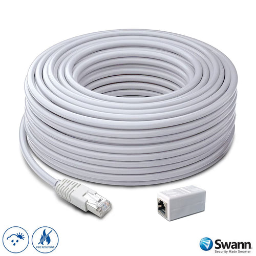 Swann 30M/100Ft Network Extension Cable, SWNHD-30MCAT5E-GL