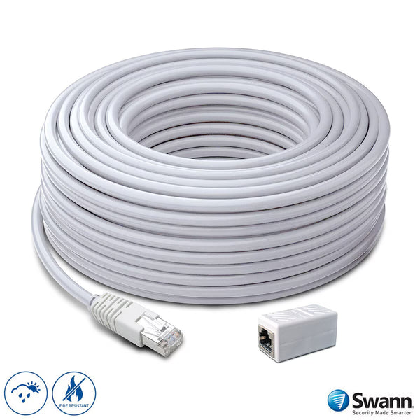 Swann 30M/100Ft Network Extension Cable, SWNHD-30MCAT5E-GL