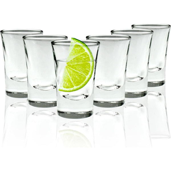 Heavy Base Shot Glasses - 25ml Shot Glasses Set for Alcohol, Vodka, Expresso, Tequila & Desserts - Durable and Reusable for Home, Bars & Party