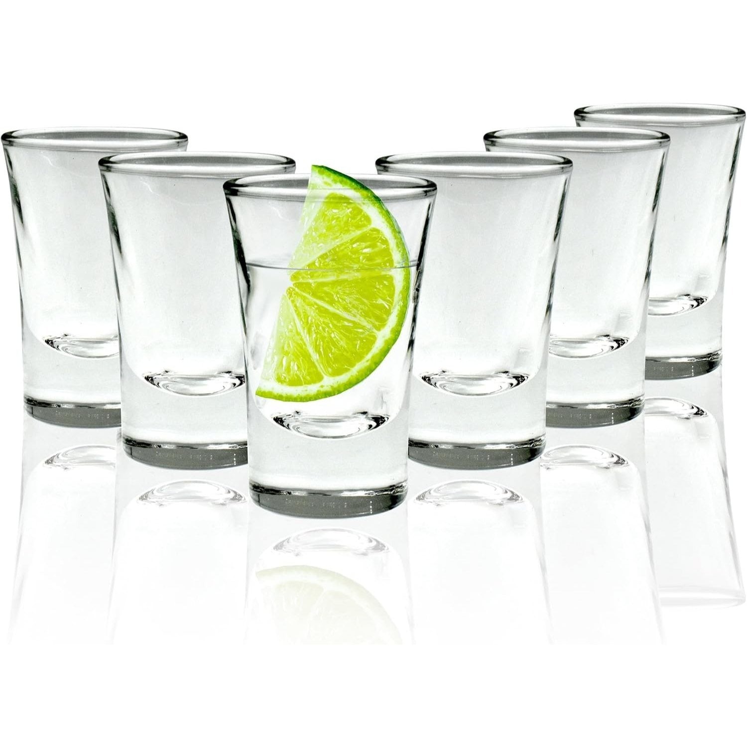 Heavy Base Shot Glasses - 25ml Shot Glasses Set for Alcohol, Vodka, Expresso, Tequila & Desserts - Durable and Reusable for Home, Bars & Party