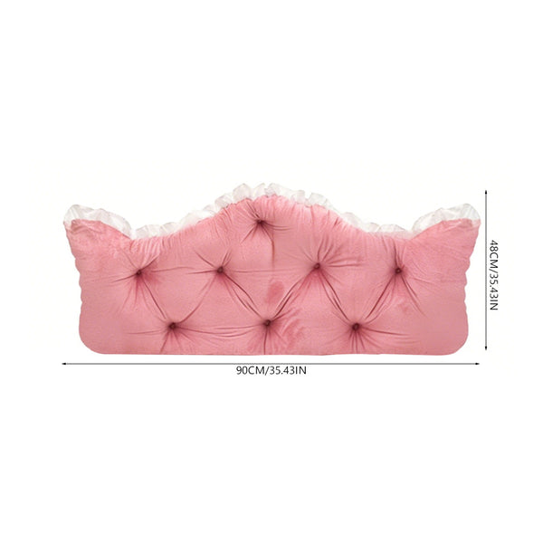 Large Ultra-Soft Comfortable Plush Backrest Pillow, Princess Style Reading Cushion, Neck and Back Support, Luxurious Fashionable Home Style Multifunctional Lace Ruffled Headboard Cushions, Suitable for Bedroom, Living Room, Dorm, Sofa Home Decor, Machine