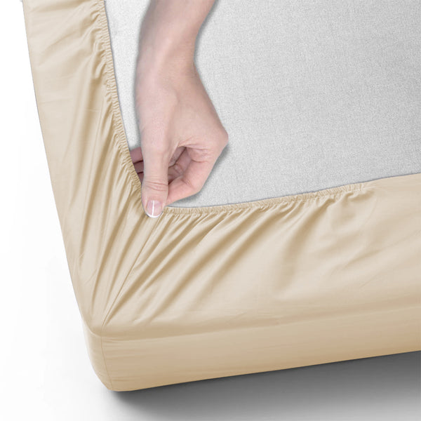 40cm Extra Deep Fitted Sheet – Solid Color Deep Pocket Sheet, Soft & Breathable Microfiber Bedding, All Seasons, Hotel-Quality, Machine Washable, Single, Double, King & Super King Sizes