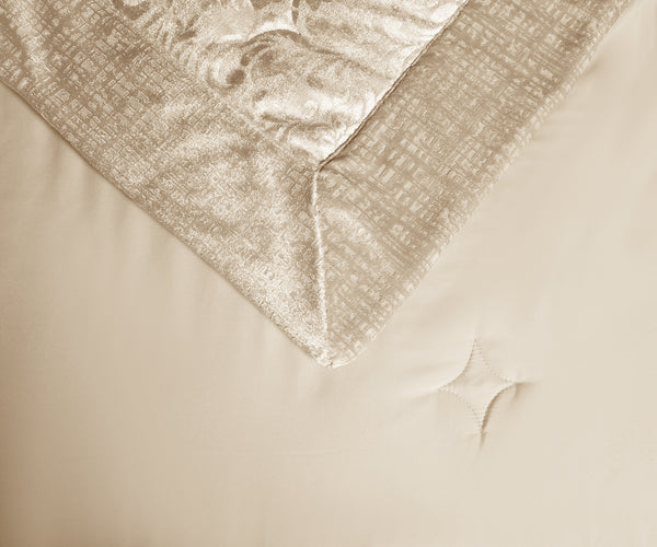 3 Piece Velvet Quilted Bedspread Set Jacquard Damask Bed Cover with Pillow Shams | Luxury Soft Polyester Bedspread for Double King Super King Beds | Modern Elegant Bedroom Bedding Set