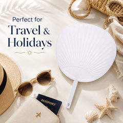 A2Z Large Hand Fan Lightweight Flexible Cooling Fan Portable Manual Fan Wide Surface Design for Travel Outdoor Events Holidays Summer Everyday Use