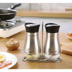 4-piece set (2 bottles + 2 caps) of adorable glass salt and pepper shakers. 4 oz (approx. 113.4g) glass salt and pepper shakers with stainless steel caps, suitable for kitchen dining tables, RVs, camping, and BBQs. Condiment bottles, salt and pepper shake