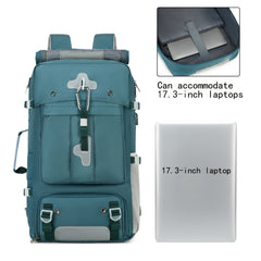 ENOSHI Airline Approved Travel Backpack with Shoe Compartment & 43.94cm Laptop Sleeve - USB Charging Port, Adjustable Straps, Mesh Pockets - Durable Polyester Gym, Business & Weekend Backpack for Men & Women (Light Gray), Workout Gear, Functional Compartm