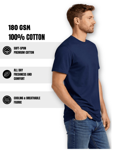 5 / 10 Pack Men'S Cotton T-Shirts – Super Soft Breathable Stretch Tees – Durable Comfort Fit Casual, Work or Sports Men'S Tops Multipack – Local UK Shipping
