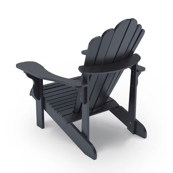 Leisure Line Adirondack Faux Wood Garden Chair in Black