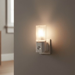 Automatic LED Plug-In Night Light with Light Sensor – Soft Glow Safety Light