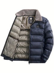 Men'S Jacket Autumn And Winter New Jacket Middle-Aged Thickened Warm Top Men'S Clothing