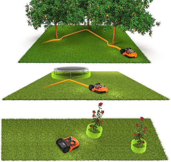 WORX Landroid S WR184E Robot Lawn Mower for Small Gardens up to 400M2 / Automatic Robotic Lawn Mower for Manicured Lawn with Application Control, Wifi Connectivity, 20-50Mm Cutting Height Range