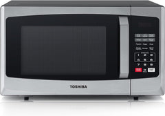 Toshiba 800W 23L Microwave Oven with Digital Display, Auto Defrost, One-Touch Express Cook, 6 Pre-Programmed Auto Cook Settings, and Easy Clean - Stainless Steel Door Handle Microwave - ML-EM23P(SS)