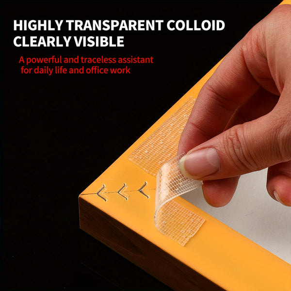 2pcs Industrial Grade Nano Double-Sided Tape, 5-Meter-Long Removable Without Leaving Any Marks, PET Transparent Material, High Viscosity | Strong Load-Bearing | Easy to Tear And Cut | Temperature Resistant, Reusable, Suitable for Home, Office, Car, Office