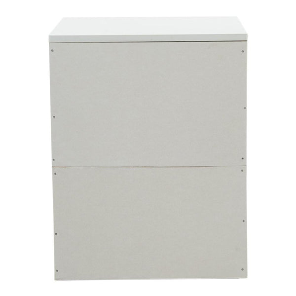 White Wooden Bedside Table With Drawers, Small Cabinet Cupboard Bedroom Furniture Storage Nightstand Unit, Modern Chest Of 2 Drawers Cabinet, Living Room Home Office Sofa Side End Table Coffee Tea Table Side Desk, Multi Functional Bedside Cabinet, 32x30x4