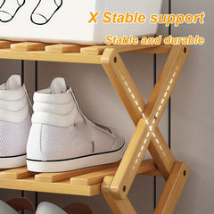 1pc Free Installation Retractable Shoe Rack, Foldable 3-9 Layer Shoe Rack, Small Narrow Doorway Home, Multi-layer Simple Shoe Cabinet