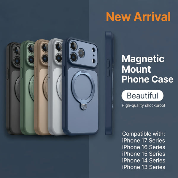Phone Case: Luxury Magnetic Shock-resistant Phone Case for The iPhone 17 Pro Max, Featuring A Stand and Glass Lens Protection