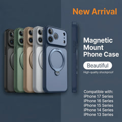 Phone Case: Luxury Magnetic Shock-resistant Phone Case for The iPhone 17 Pro Max, Featuring A Stand and Glass Lens Protection