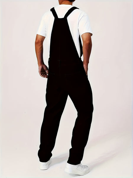 Men'S Casual Washed All-Match Denim Overalls