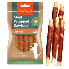 Rawhide Twists Sticks Healthy Food Snacks Chicken Wrapped Rawhide Dog Chew Sticks –Pet Dog Treats Meat Healthy Low Fat High Protein Puppy Treats for Training, Reward & Dental Care.