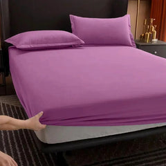 25cm Extra Deep Fitted Sheet Soft Microfiber Bed Sheet Elastic Fit Wrinkle Free Easy Care Single Double King Super King Sizes