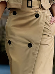 Two-Piece Set for Women Featuring an Elegant Blouse And a Skirt (LL168)
