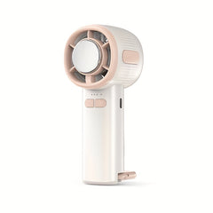 High-Speed Turbo Technology Portable Handheld Fan Ultra-Quiet, USB Rechargeable, Mini Cooling Device with Semiconductor Chill Plate Ice Sensation Cooling for Outdoor Use
