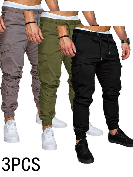 -Border Trade Men'S Outdoor Casual Cargo Pants (Multi-Color 3-Strip Set) More Cost-Effective