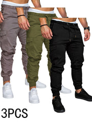-Border Trade Men'S Outdoor Casual Cargo Pants (Multi-Color 3-Strip Set) More Cost-Effective