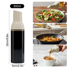 Oil and Vinegar Dispenser Glass Bottle Dispenser for Kitchen, Olive Oil Cruet, Glass Olive Oil Bottle | 500ml, Set of 2