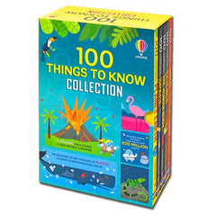 Usborne 100 Things To Know Collection 5 Books Box Set (Planet Earth, Space, Human Body, Science & Numbers, Computers, Coding), Infographic Style Illustrations, Glossary And Index, Internet Links