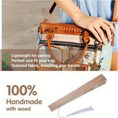 Bamboo Folding Fan Vintage Hand Fans for Party Wedding Dancing Flush Fan Breeze