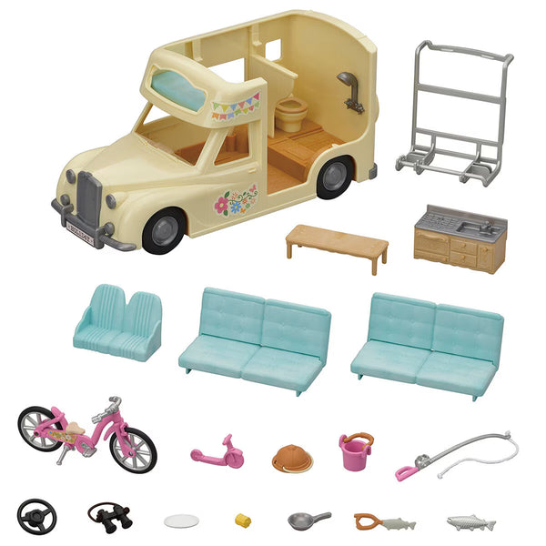 Sylvanian Families Family Campervan & Chocolate Rabbit Family Bundle (3+ Years)