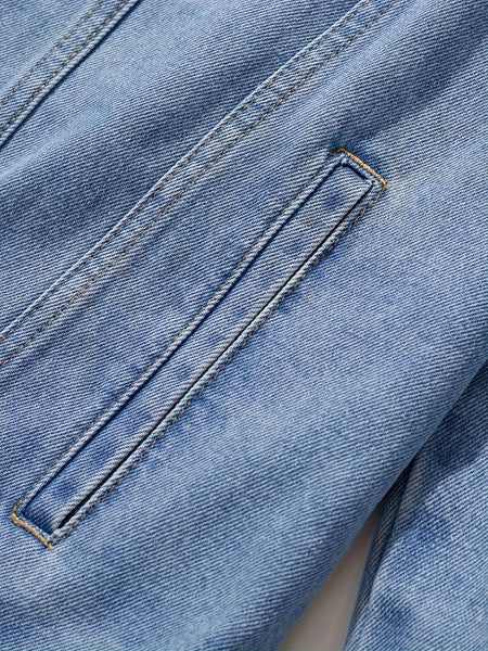 Men's Casual Slim Jacket Vintage Lapel Denim Jacket