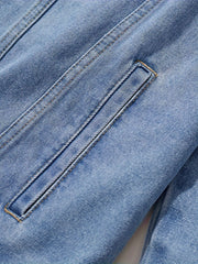 Men's Casual Slim Jacket Vintage Lapel Denim Jacket