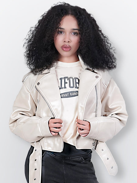 Women'S Long Sleeve PU Jacket For Autumn And Winter, Faux Leather Jacket, Mothers Day Gifts For Mom