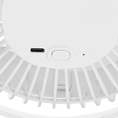 Desk fan with clip, rechargeable, 15.5 cm, 360° rotation, USB-C, Adler
