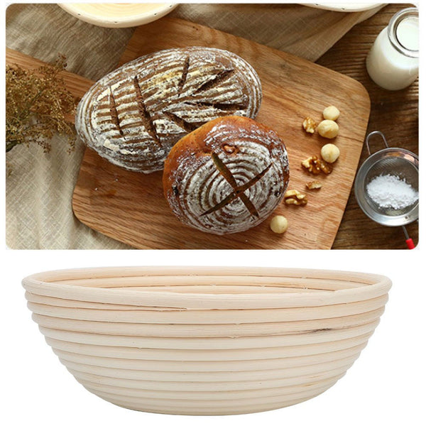 13x6cm Round Rattan Bread Proofing Basket with Cloth Liner, Kitchen Baker'S Tool, Perfect for Home Baking Enthusiasts, Baking Supplies