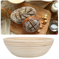 13x6cm Round Rattan Bread Proofing Basket with Cloth Liner, Kitchen Baker'S Tool, Perfect for Home Baking Enthusiasts, Baking Supplies