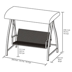 Agio McKinnon Woven Patio Swing with Canopy