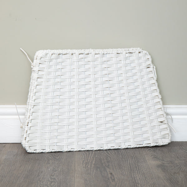 47cm x 46cm Samuel Alexander Foldable Faux Rattan Christmas Tree Skirt in White