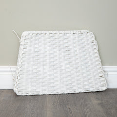 47cm x 46cm Samuel Alexander Foldable Faux Rattan Christmas Tree Skirt in White