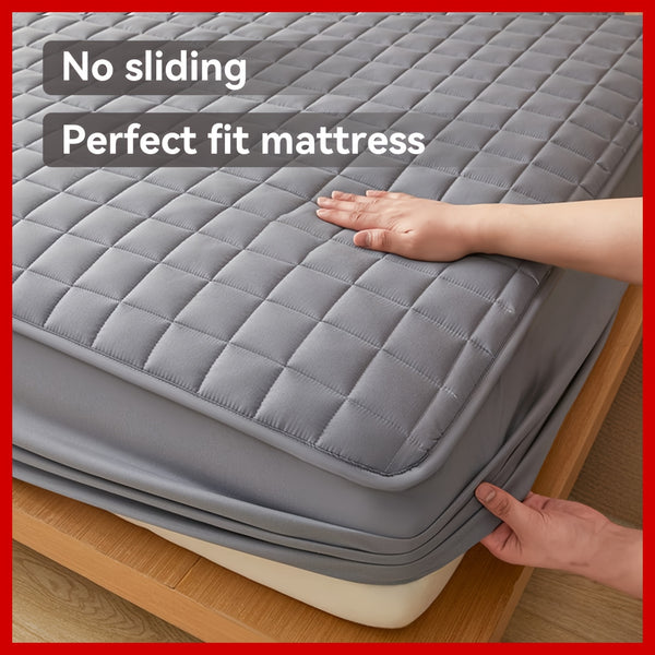 1pc Multicolor Mattress Protector, No Pillowcase And Insert Included, Soft Comfort Solid Color Fitted Sheet Bedding Cover, Minimalist Breathable Bedspread Suitable For Bedroom And Guest Room, Reusable Underpads
