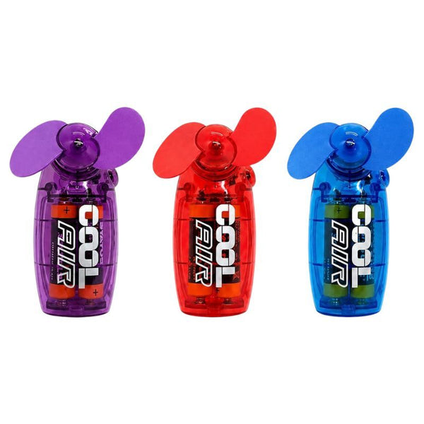3 x Handheld Mini Fan - Battery Operated - Portable Pocket Cooling Fans