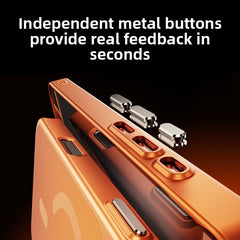 Full Coverage Magnetic Glass Phone Case Shockproof Drop Protection Ultra Thin Matte Finish Compatible with iPhone 17 16 15 Pro Max Series Models