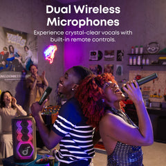 Soundcore Rave 3S AI Party Speaker with 2 Wireless Microphones