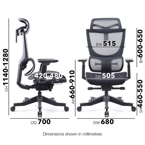 Elise Mesh Operator Chair with Adjustable Headrest