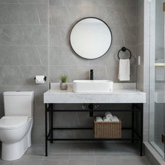 Self Adhesive Toilet Paper Holder & Towel Ring Set – No Drilling, Easy Stick-On Installation for Bathroom