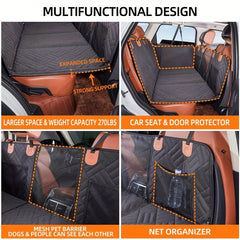 Back Seat Extender Dog Seat Cover for Back Seat, Hard Bottom Car Seat Cover