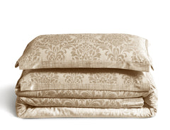3 Piece Velvet Quilted Bedspread Set Jacquard Damask Bed Cover with Pillow Shams | Luxury Soft Polyester Bedspread for Double King Super King Beds | Modern Elegant Bedroom Bedding Set
