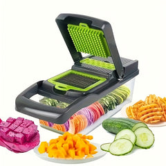 22-In-1 Heavy-Duty Manual Chopper - Vegetable Slicer, Vegetable Cutter, Chopper, Grinder, Suitable for Kitchen, Kitchen Utensils, Kitchen Small Tools, Kitchen, Vegetable Chopper